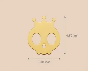 Cute Skull Bracelet with Crown Detail in Sterling Silver, Gold or Rose Gold – 4