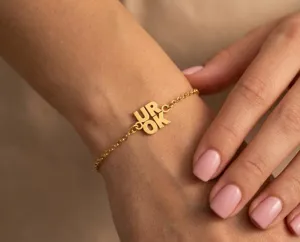 UR OK Bracelet in 925 Sterling Silver – Positivity Gift – 1
