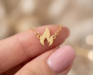 Flame Bracelet in 925 Sterling Silver: Gold, Rose Gold or Silver Fire Symbol Design – 3