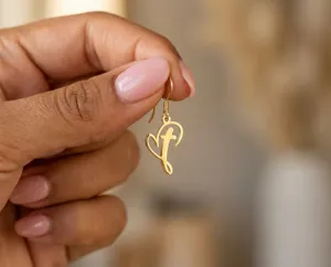 Heart Cross Earrings in 925 Sterling Silver with Gold Plating Options – 2