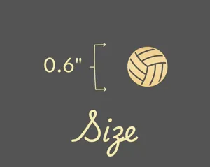 Volleyball Necklace: Minimalist Sports Pendant in Sterling Silver – 5