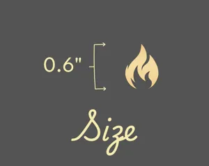 Flame Pendant Necklace: Minimalist Fire Design in Gold Plated Sterling Silver – 5