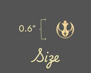 Jedi Rebel Alliance Necklace – Gold Plated Silver Pendant – 5