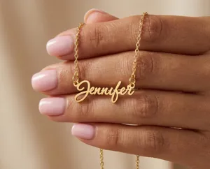 Name Necklace in 925 Sterling Silver with Elegant Script Design – 3