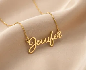 Name Necklace in 925 Sterling Silver with Elegant Script Design – 2