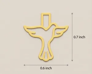 Dove Cross Pendant Necklace in 925 Sterling Silver – Faith Symbol – 3
