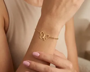Butterfly Bracelet in 925 Sterling Silver with Cut-Out Design – 1