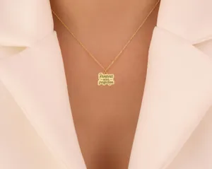 Custom Quote Necklace - Personalized Word Pendant in Sterling Silver – 4