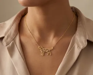 Personalized Labrador Retriever Necklace with Name Pendant – 3