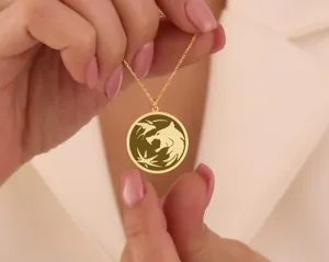 Wolf Medallion Necklace - Witcher-Inspired Fantasy Pendant – 2