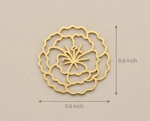 Carnation Pendant Necklace in Sterling Silver – Floral Lace Charm – 3