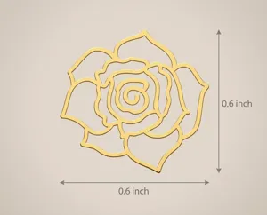 Rose Pendant Necklace: Handmade 925 Sterling Silver Openwork Flower – 4