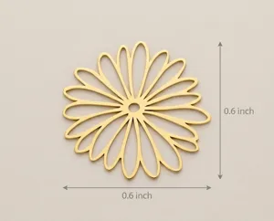 Aster Flower Pendant Necklace – Handmade 925 Sterling Silver Floral Design – 4