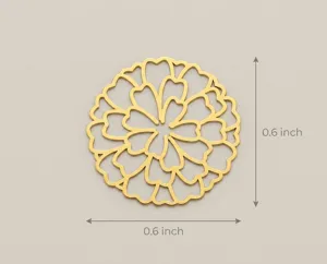 Marigold Pendant Necklace: Handmade 925 Sterling Silver Floral Charm – 4