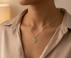 Marigold Pendant Necklace: Handmade 925 Sterling Silver Floral Charm – 2