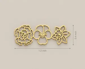 Dainty Flower Necklace – Sterling Silver Birth Flower Pendant – 6