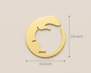 Ferret Necklace: Minimalist 925 Sterling Silver Ferret Pendant – 4