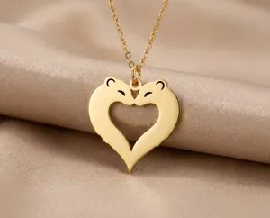Ferret Heart Pendant Necklace: Handmade 925 Sterling Silver Animal Jewelry – 3