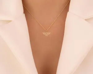 Wonder Woman Inspired Necklace: Winged W Pendant in Sterling Silver – 3