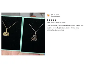 Custom Text Quote Necklace: Cold Smooth Tasty Minimalist Jewelry – 3
