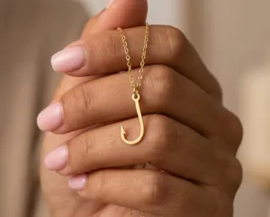 Fishing Hook Necklace in 925 Sterling Silver for Anglers – 2