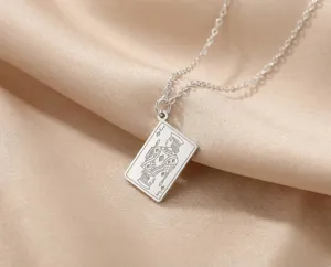Jack of Diamonds Necklace: Sterling Silver Playing Card Pendant – 3