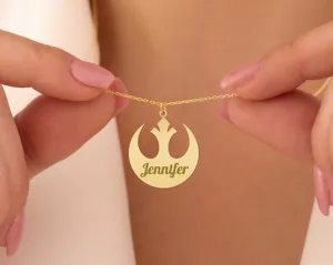Custom Rebel Alliance Name Necklace - Personalized Star Wars Pendant – 1