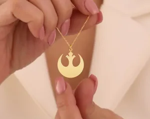Rebel Alliance Necklace – Star-Inspired Sci-Fi Pendant in Sterling Silver – 2