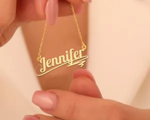Personalized Name Necklace with Underline in Gold, Rose Gold or Silver – 3