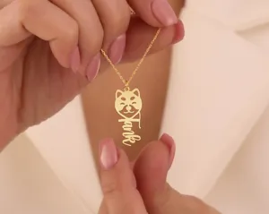 Personalized Shiba Inu Dog Necklace with Custom Name Pendant – 2