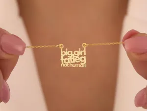 Personalized Word Pendant Necklace: Custom Text Quote Jewelry – 1