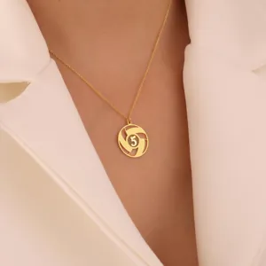 Personalized Volleyball Necklace with Number or Letter Pendant – 3