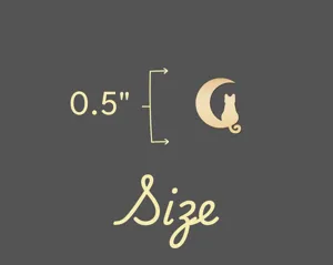 Cat and Moon Necklace: Minimalist Crescent Moon Pendant for Cat Lovers – 5
