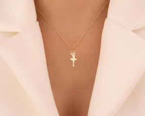 Ballerina Necklace – Handmade 925 Sterling Silver Ballet Jewelry for Dancers – 3