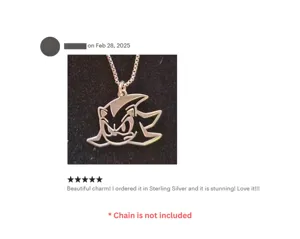 Shadow the Hedgehog Charm Necklace – Shadow-Inspired Pendant – 4