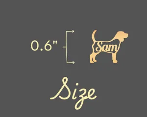 Personalized Beagle Name Necklace in Gold Plated Silver – 5