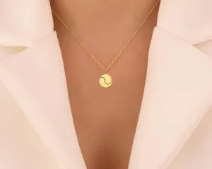 Tennis Pendant Necklace – Minimalist Gold Jewelry for Sports Fans – 3
