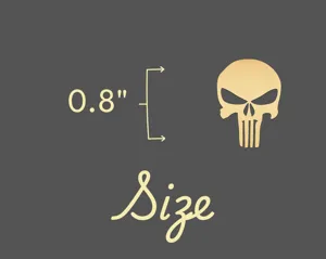 Punisher Skull Necklace: Gold Plated Sterling Silver Pendant for Fans – 5
