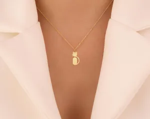 Cat Necklace: Minimalist Silhouette Pendant for Cat Lovers – 3