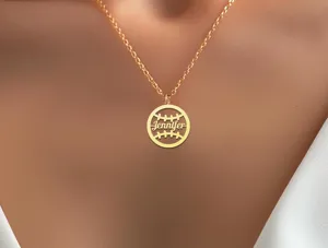 Personalized Softball Name Necklace in 925 Sterling Silver – 1