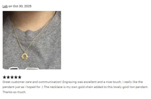 Lion Necklace in Gold: Minimalist Animal Pendant Jewelry for Women – 6