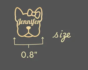 Custom French Bulldog Name Necklace – Gold Plated Pet Jewelry – 5