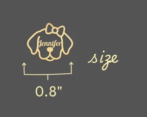 Personalized Golden Retriever Necklace: Custom Dog Name Pendant in Gold, Rose Gold or Silver – 5