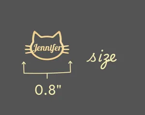 Custom Cat Name Necklace – Personalized Kitty Pendant in Sterling Silver – 5