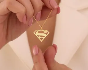 Super Hero Emblem Necklace: Handmade 925 Sterling Silver Pendant – 2