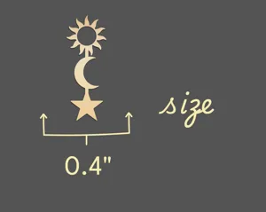 Sun Moon Star Necklace – Minimalist Celestial Jewelry in 925 Sterling Silver – 5