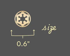 Galactic Empire Necklace – Star Fan Gift – Sci-Fi Symbol Pendant – 5