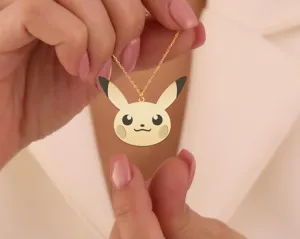 Pikachu-Inspired Necklace in 925 Sterling Silver with Gold Plating – 1