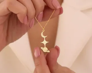 Custom Symbol Pendant Necklace: Celestial Sterling Silver Jewelry – 2