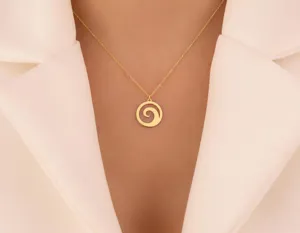 Koru Symbol Spiral Pendant Necklace: Handmade Sterling Silver Swirl Jewelry – 3